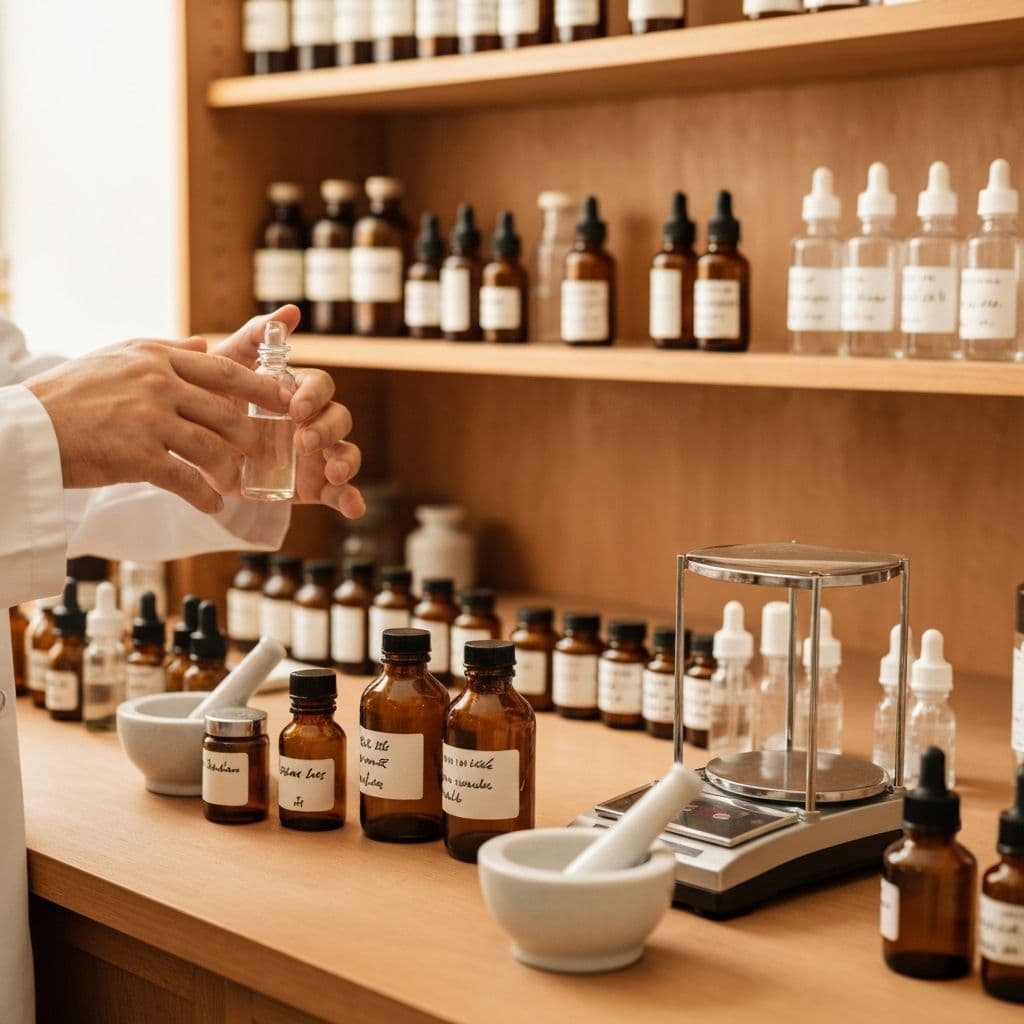 Laboratorio homeopatico do Hervanario com equipamentos dedicados